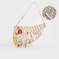 Trotter Saddle Shoulder Bag in White and Brown 2004