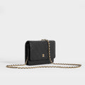 Classic Wallet on Chain in Black Caviar Leather 2016