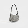 Cleo Satin Shoulder Bag with Crystals