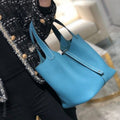 Picotin Lock 13 in Blue Jean Taurillon Clemence Leather