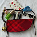 Shield Sling Bag in Red Check
