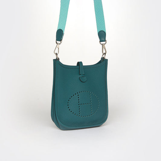 Mini Evelyne TPM Bag in Vert Bosphore Clemence Leather