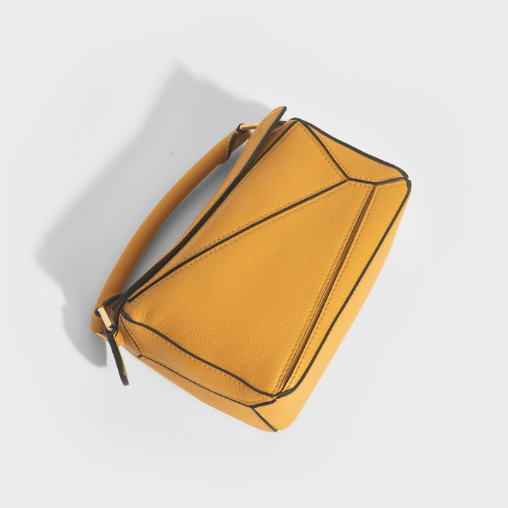 Mini Puzzle Bag in Mustard Leather