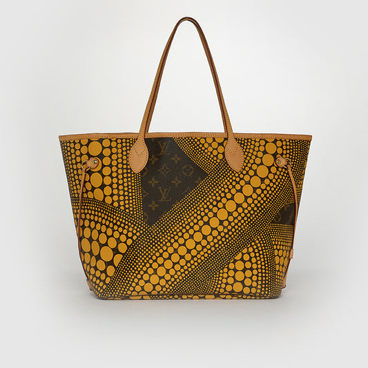 x Yayoi Kusama Neverfull MM Tote Bag in Jaune Infinity Dots Monogram