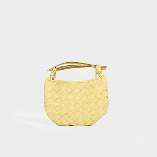 Mini Sardine Intrecciato Leather Bag in Ice Cream