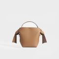 Musubi Mini Knotted Leather Crossbody Bag in Tan