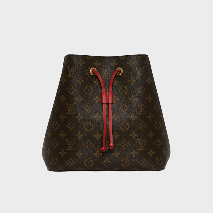 NéoNoé MM Bucket Bag in Monogram Canvas and Red [ReSale]