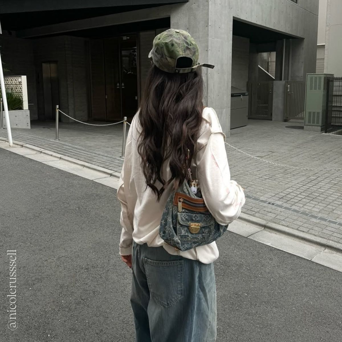 Monogram Denim Baggy PM Shoulder Bag