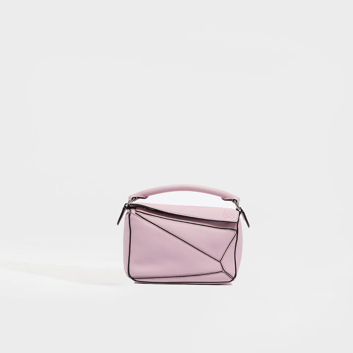 Mini Puzzle Shoulder Bag in Baby Pink Leather