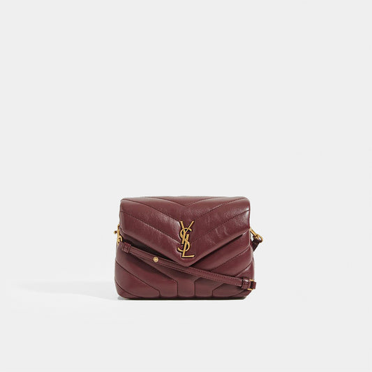 Toy LouLou Shoulder Bag in Dark Red Leather