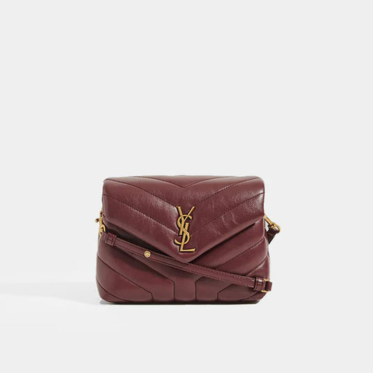 Toy LouLou Shoulder Bag in Dark Red Leather