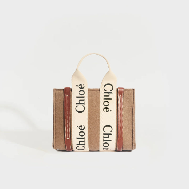 Small Woody Tote Bag in Light Brown