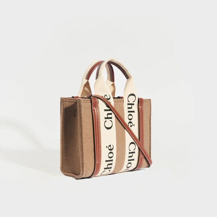 Small Woody Tote Bag in Light Brown