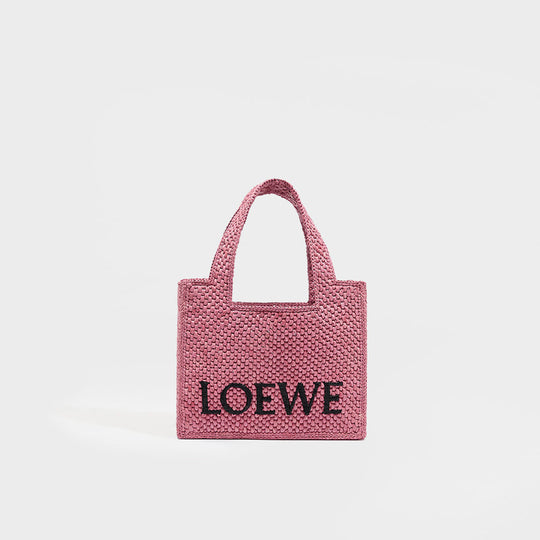 X Paula's Ibiza Mini Raffia Tote in Pink