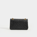 Vintage Classic Double Flap Bag in Black Lambskin