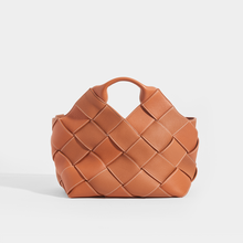 Load image into Gallery viewer, LOEWE Woven Leather Texture Basket in tan leather