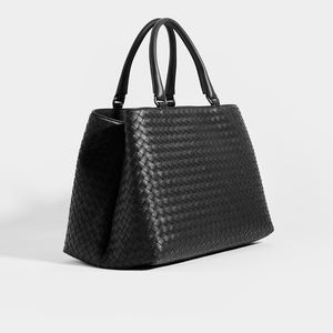 Side view of the BOTTEGA VENETA Intrecciato Top Handle Bag