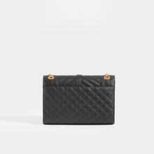 Load image into Gallery viewer, SAINT LAURENT Medium Quilted Textured-Leather Envelope Shoulder Bag in Black with Gold Hardware