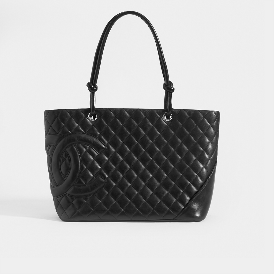 Chanel Black Quilted Caviar Medallion Tote Q6B02H0FKB340