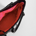 Inside of the CHANEL Cambon Ligne Tote in Black Leather