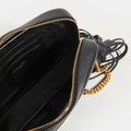 Lou Camera Mini Bag in Black  Leather with Gold Hardware