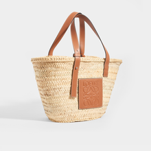 Load image into Gallery viewer, LOEWE Medium Basket Bag in Tan - Side View