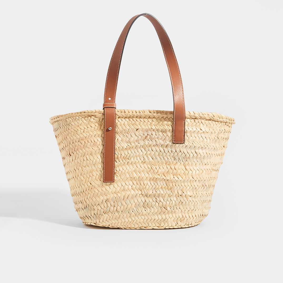 LOEWE Medium Basket Bag in Tan - Rear View