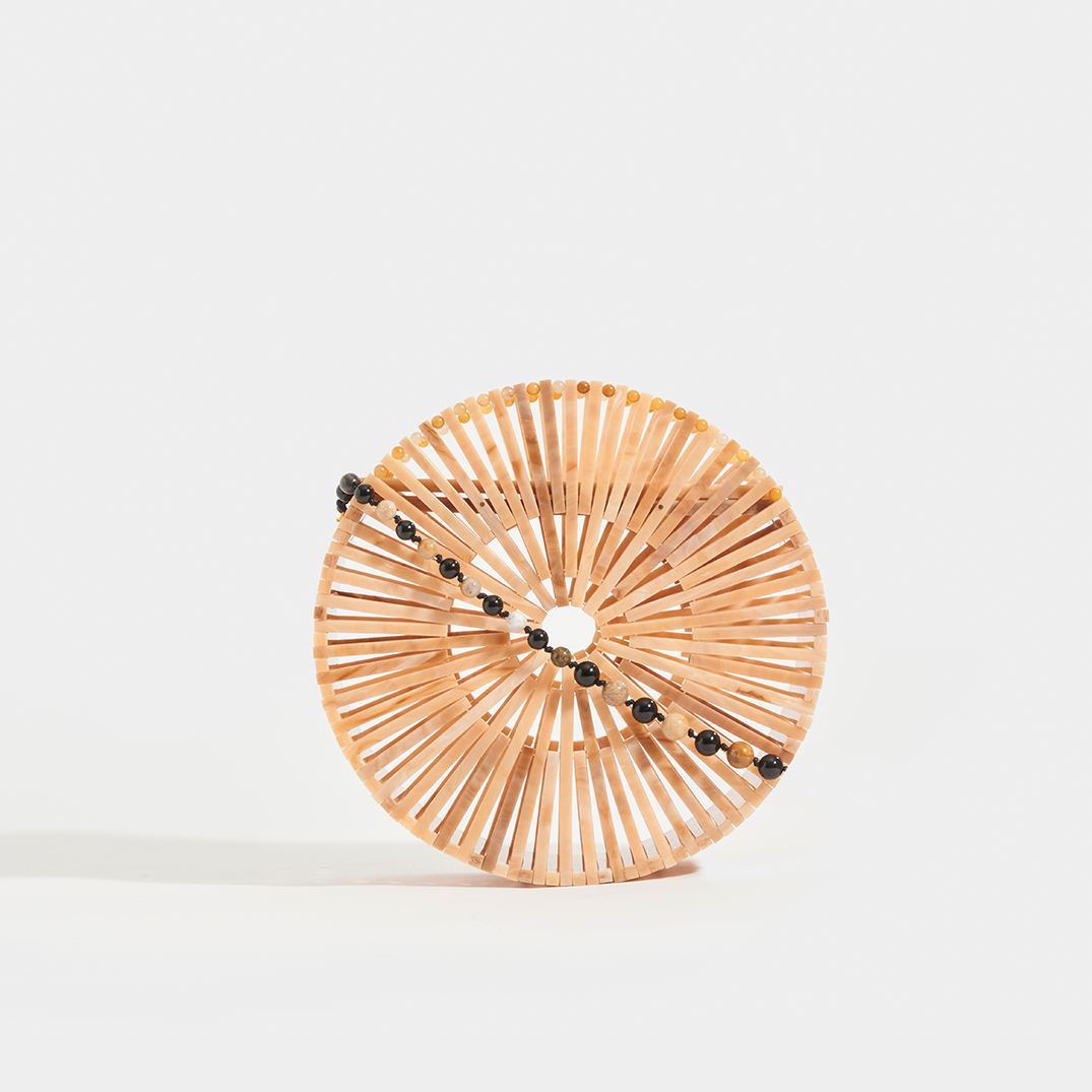 Luna Shoulder Bag in Blush Marbled Acrylic [ReSale]
