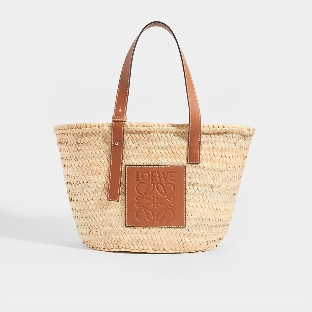 LOEWE Medium Basket Bag in Tan - Front View