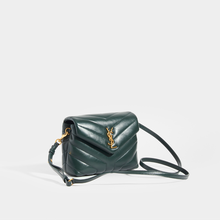 Load image into Gallery viewer, SAINT LAURENT Toy LouLou Shoulder Bag in Dark Green