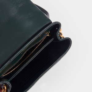 SAINT LAURENT Toy LouLou Shoulder Bag in Dark Green