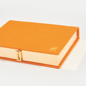 OLYMPIA LE-TAN Book Clutch Capri in Orange