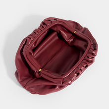 Load image into Gallery viewer, BOTTEGA VENETA The Pouch Leather Clutch in Burgundy