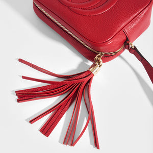 GUCCI Soho Small Leather Disco Bag in Red