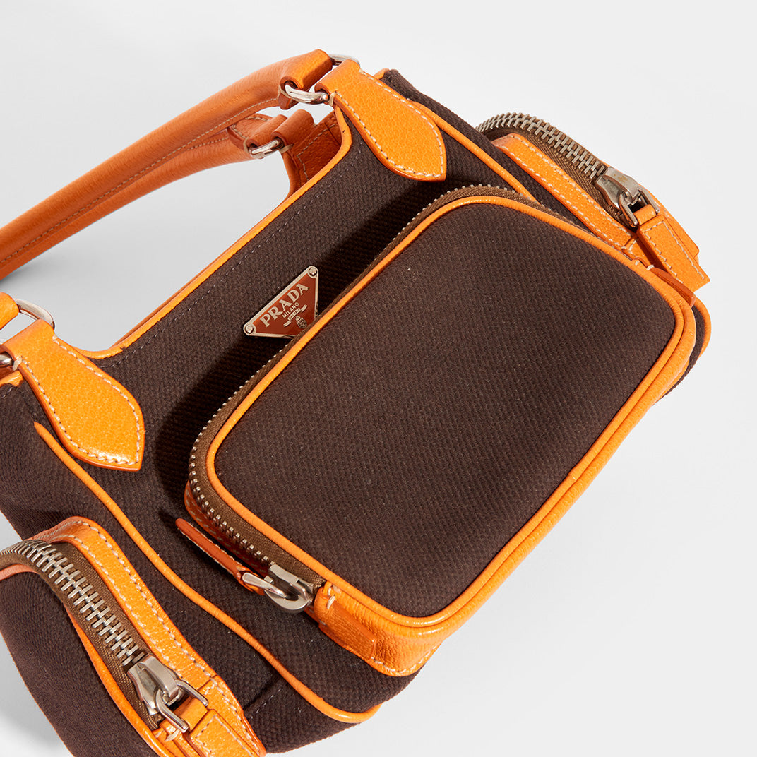 Vintage Canapa Multi Pocket Bowler Bag