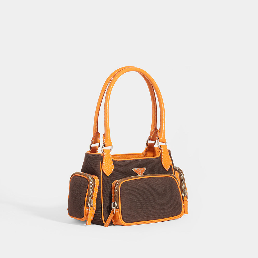 Vintage Canapa Multi Pocket Bowler Bag