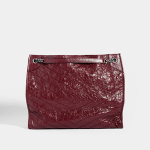 SAINT LAURENT Niki Shopper Tote in Burgundy