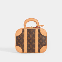 Load image into Gallery viewer, Rear view of the LOUIS VUITTON Monogram Valisette PM Top Handle Bag in Brown