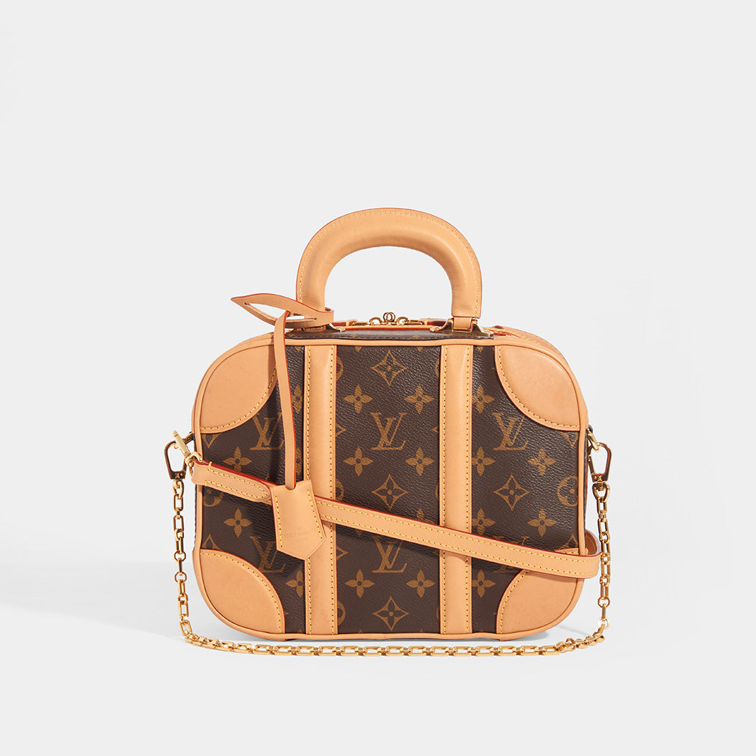 LOUIS VUITTON Monogram Valisette PM Top Handle Bag in Brown