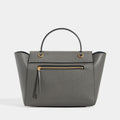 Small Belt Bag in Grey Grained Leather