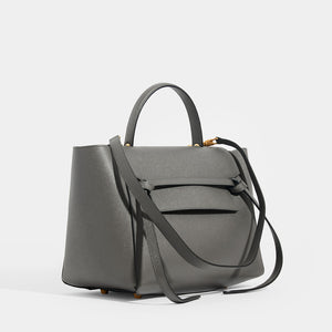 CELINE Mini Belt Bag in Grained Leather in Grey