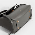 Small Belt Bag in Grey Grained Leather