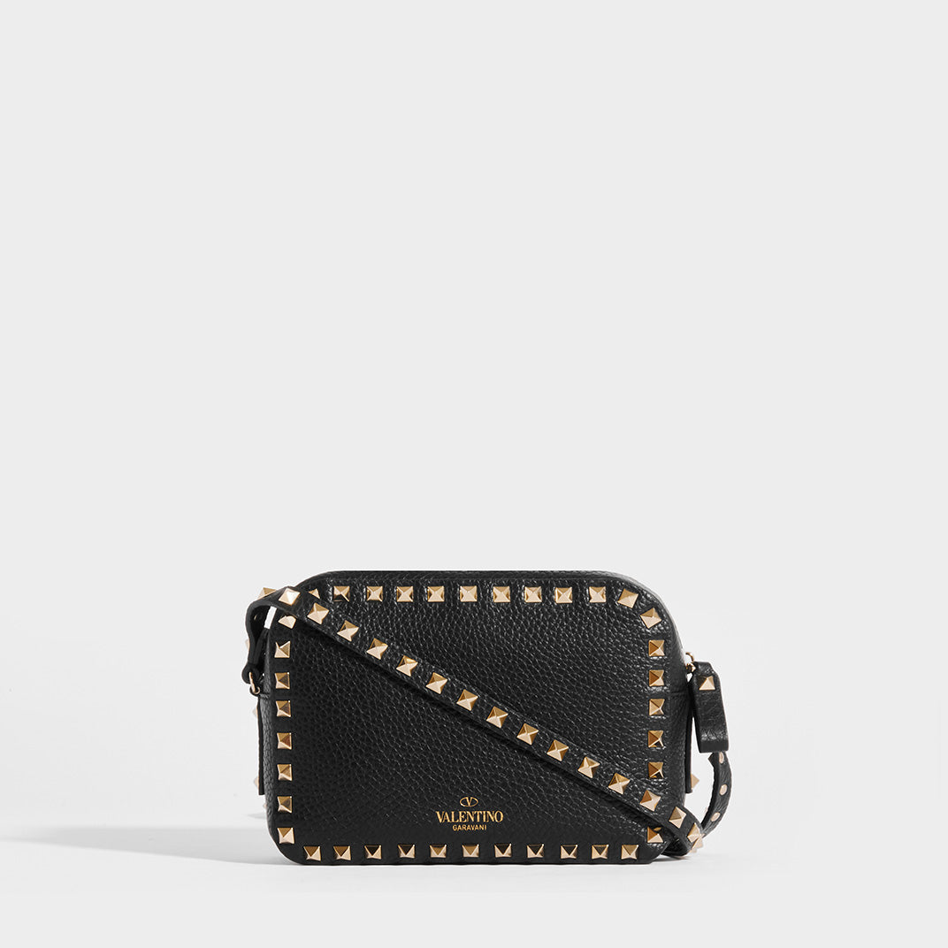 | Rockstud Leather Camera Bag in Black | COCOON