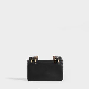 FENDI Flat Baguette Mini Crossbody in Black