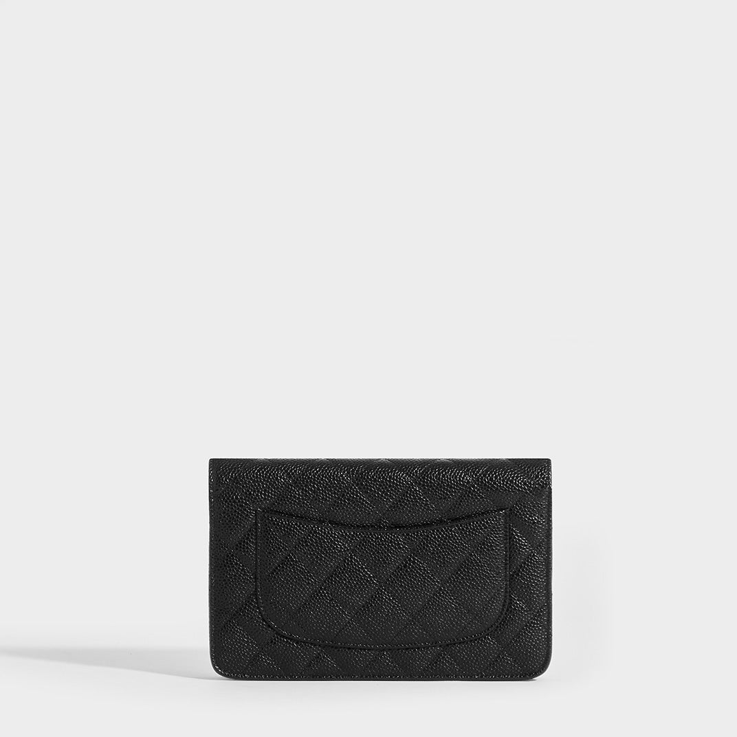 Wallet on chain leather crossbody bag Chanel Black in Leather - 34838293