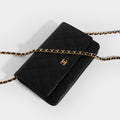 Classic Wallet on Chain in Black Caviar Leather 2016