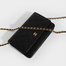 Load image into Gallery viewer, CHANEL Wallet on Chain Caviar Leather Crossbody in Black 2016