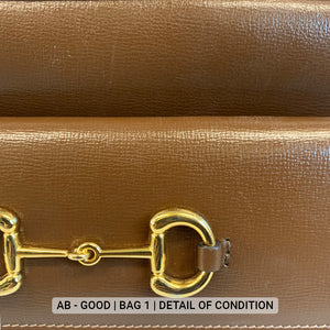 GUCCI 1955 Horsebit Small Shoulder Bag in Brown Leather [ReSale]