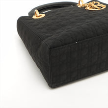 Load image into Gallery viewer, CHRISTIAN DIOR Medium Lady Dior Bag in Black Nylon [ReSale]