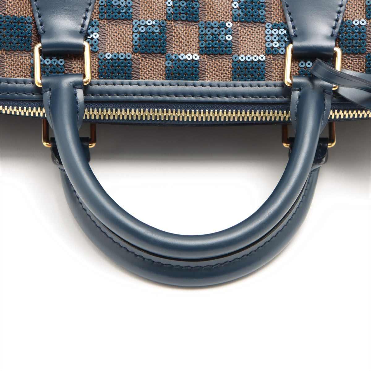 Louis Vuitton Blue Damier Paillettes Speedy 30 - modaselle